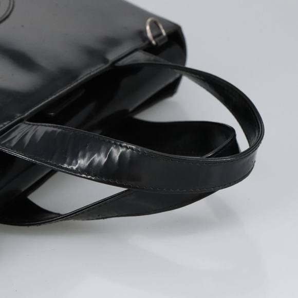 GUCCI Hand Bag Enamel 2way Black Silver 000 1013 0504 Auth fm3966 - Picture 7 of 16